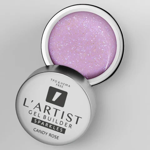 Gel builder sparkles CANDY ROSE