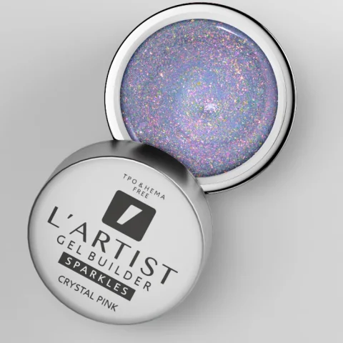 Gel builder sparkles CRYSTAL PINK