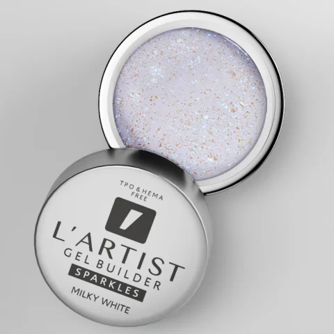 Gel builder sparkles MILKY WHITE