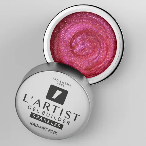 Gel builder sparkles RADIANT PINK