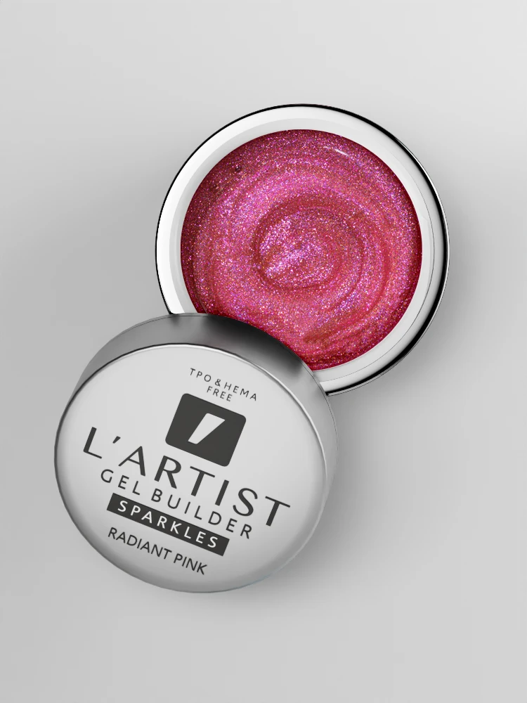 Gel builder sparkles RADIANT PINK