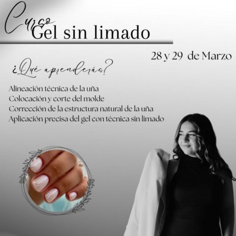 Curso Gel sin Limado uñas manicura profesional formacion Ana Bracero