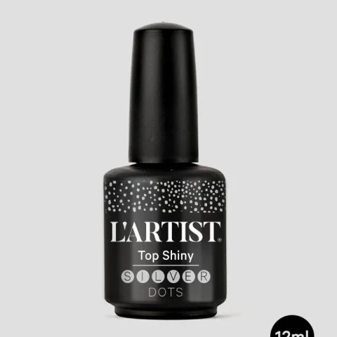 Top coat silver dots brillo